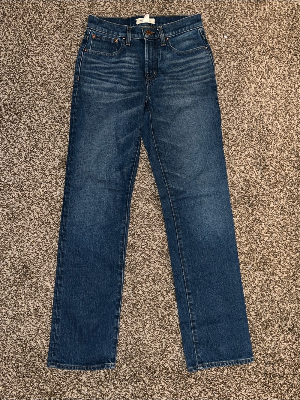 Madewell Women's Straight-Leg Jeans in Dark Blue Wash